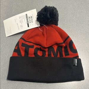Atomic Red and Black Beanie